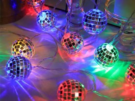 Luces decorativas 10 bolas de espejos multicolor 